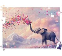 Puzzle 4000P Piezas, Juguetes 55.7 x 34.4 in, Elefante Flor l0-81 | Rompecabezas Clásicos para Toda la Familia, Desafío Imposible, Regalo de Rompecabezas, Acertijos Inteligentes