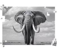 Puzzle 4000P Piezas, Juguetes 55.7 x 34.4 in, Elefante Pradera l0-77 | Rompecabezas Clásicos para Toda la Familia, Desafío Imposible, Regalo de Rompecabezas, Acertijos Inteligentes