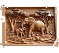 Puzzle 4000P Piezas, Juguetes 55.7 x 34.4 in, Estatua Elefante l0-90 | Rompecabezas Clásicos para Toda la Familia, Desafío Imposible, Regalo de Rompecabezas, Acertijos Inteligentes