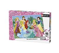 Puzzle 45 pièces Nathan Rencontre avec les princesses Disney