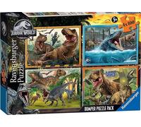 Puzzle 4x100 Jurassic World paquete de parachoques