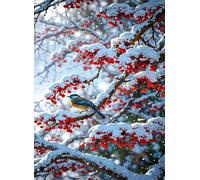 Puzzle 50 Piezas Adultos, Aves Invierno Puzzles Adultos, Ejercitar la Lógica y la Concentraciòn Juegos Educativo, Rompecabezas 50 Piezas 35x25 cm