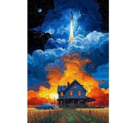 Puzzle 50 Piezas Adultos Cabaña Campo Trigo, Juego Educativo, Entretenimiento Creativo, Rompecabezas Difícil, Puzzle para Adultos 50 Piezas 35 x 25 cm