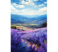 Puzzle 50 Piezas Adultos, Paisaje Lavanda Puzzles Adultos, Ejercitar la Lógica y la Concentraciòn Juegos Educativo, Rompecabezas 50 Piezas 35x25 cm