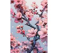 Puzzle 50 Piezas Adultos Rama Flores Rosadas, Juego Educativo, Entretenimiento Creativo, Rompecabezas Difícil, Puzzle para Adultos 50 Piezas 35 x 25 cm