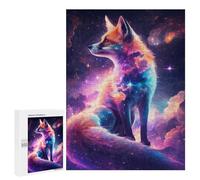 Puzzle 500 PCS para adolescentes Galáctico Fox Retrato -5 Puzzles para Adultos Juegos de Relajación Difícil Desafío de Aprendizaje Desafiante 500 PCS