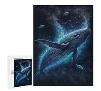 Puzzle 500 PCS para adultos Ballena en Cosmic Ocean Puzzle para adultos Juegos divertidos para diversión familiar Oferta como regalo para toda la familia 500 piezas