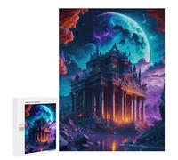 Puzzle 500 PCS para adultos Fantasy Castle Under A Stormy Sky para adolescentes rompecabezas juguetes decoración de pared análisis y lógica regalos de Navidad y cumpleaños 500 piezas