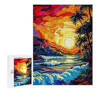 Puzzle 500 PCS para adultos Sunset Palm Beach Cape -2 Puzzle para adultos Divertidos Juegos para Diversión Familiar Oferta Como Regalo Para Toda la Familia 500 PCS