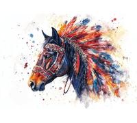 Puzzle 500 Pieces Cavallo colorato Impossible Rompecabezas Juegos Casuales Puzzle de Madera para Adultos y niños a Partir de 14, Cultivar la Paciencia y la concentración, Decoración del Hogar W-6