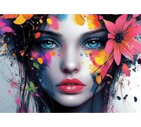Puzzle 500 Pieces Donna dei Fiori Impossible Rompecabezas Juegos Casuales Puzzle de Madera para Adultos y niños a Partir de 14, Cultivar la Paciencia y la concentración, Decoración del Hogar I-5