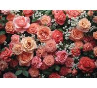 Puzzle 500 Pieces Fiori Rosa Impossible Rompecabezas Juegos Casuales Puzzle de Madera Adultos para Adultos y niños a Partir de 14, Cultivar la Paciencia y la concentración, Decoración del Hogar U-1