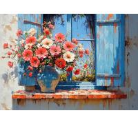 Puzzle 500 Pieces Natura morta Fiori Impossible Rompecabezas Juegos Casuales Puzzle de Madera para Adultos y niños a Partir de 14, Cultivar la Paciencia y la concentración, Decoración del Hogar W-1