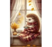 Puzzle 500 Piezas Adultos Animal Erizo Hoja, Juego Educativo, Entretenimiento Creativo, Rompecabezas Difícil, Puzzle para Adultos 500 Piezas 52 x 38 cm