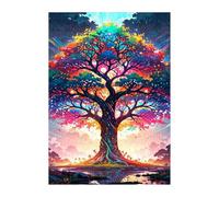 Puzzle 500 Piezas Adultos Árbol Vida Colorido, Educativo Intelectual Descompresión Divertido Juego Familiar, Rompecabezas 500 Piezas 52 x 38 cm