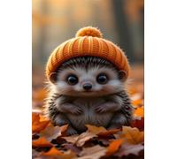 Puzzle 500 Piezas Adultos, Hojas Arce Forma Erizo Puzzles Adultos, Ejercitar la Lógica y la Concentraciòn Juegos Educativo, Rompecabezas 500 Piezas 52x38 cm