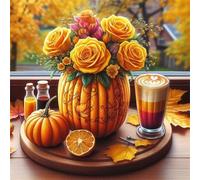 Puzzle 500 Piezas Adultos Juguete Desafío y Juego Educativo Puzzle para Adultos 500 Piezas, Rompecabezas Imposible Colorido, Jarrón Rosas Amarillas 45x45cm