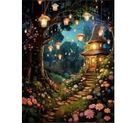 Puzzle 500 Piezas Adultos Juguete Desafío y Juego Educativo Puzzle para Adultos 500 Piezas, Rompecabezas Imposible Colorido, Casa de Hongos de la Jungla 52x38cm