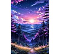 Puzzle 500 Piezas Adultos, Paisaje Selva Lunar Puzzles Adultos, Ejercitar la Lógica y la Concentraciòn Juegos Educativo, Rompecabezas 500 Piezas 52x38 cm