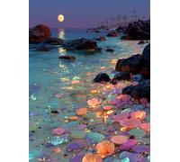 Puzzle 500 Piezas Adultos, Piedras de Colores Junto al mar, Puzzles y Rompecabezas, Regalos de Juegos Educativos, Rompecabezas Creativos para Adultos y Niños(500PCS)
