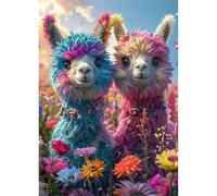 Puzzle 500 Piezas, Alpaca arcoíris Puzzles para Adultos,Rompecabezas de Adultos, Juguetes de Regalo Entretenimento Puzzle, Juego de Rompecabezas