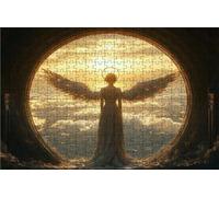 Puzzle 500 Piezas áNgel, Puzzle 500 Piezas Adulto Ciudad, Rompecabezas de Madera para Adultos 40x55 CM, Puzzles para Toda la Familia Cuadros Decoracion Salon Modernos Regalo Mujer Hombre RXPT-2496