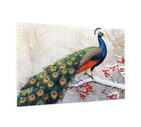 Puzzle 500 Piezas Animal Puzzle Pavo Real Rompecabezas DIY con Caja de Regalo,Pasatiempo Creativo,Regalos Originales para Mujer,Juego Familiar Actividades Creativas, Wall Decoration 52 x 38 cm -164Y
