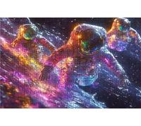 Puzzle 500 Piezas, Astronauta Puzzle 500 Piezas Adulto 40 x 55 CM, Puzzles Madera Dreamyy Exquisito Embalaje en Caja de Papel, Bolsa de Malla Portátil para Regalo Hombre Decoracion Pared RXPT-1735