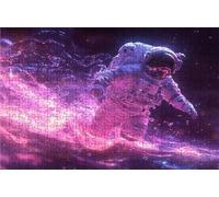 Puzzle 500 Piezas Astronauta, Puzzle 500 Piezas Adulto Paisaje, Rompecabezas de Madera para Adultos 55 x 40cm, Puzzles para Toda la Familia Cuadros Decoracion Salon Modernos Regalo Mujer RXPT-3752