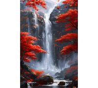 Puzzle 500 Piezas Cascada Montaña Puzzle, Desarrolla la Logica y la Observaciòn, Ejercita Paciencia Puzzles Adultos 500 Piezas 52 x 38 cm