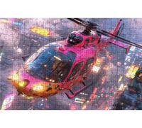 Puzzle 500 Piezas Ciudad, Puzzle 500 Piezas Adulto HelicóPtero, Rompecabezas de Madera para Adultos 40x55 cm, Puzzles para Toda la Familia Cuadros Decoracion Salon Modernos Regalo Mujer RXPT-8636