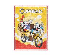 Puzzle 500 Piezas Cuphead Explorer Riders - Puzzle Cuphead con Caja - Rompecabezas 61x45,7 cm - Decoracion Gamer Ideal para habitacion Gamer