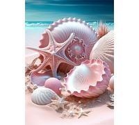 Puzzle 500 Piezas, Estrellas de mar con Conchas Rosas Puzzles para Adultos,Rompecabezas de Adultos, Juguetes de Regalo Entretenimento Puzzle, Juego de Rompecabezas