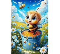 Puzzle 500 Piezas Flores Abejas, Puzzles Imposible, Desafiante Acertijo, Juegos de Rompecabezas para Toda la Familia, Puzzle Adultos 500 Piezas 52 x 38 cm