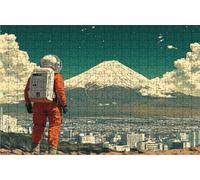 Puzzle 500 Piezas JapóN, Puzzle 500 Piezas Adulto Astronauta, Rompecabezas de Madera para Adultos 55x40 CM, Puzzles para Toda la Familia Cuadros Decoracion Salon Modernos Regalo Mujer Hombre RXPT-4934