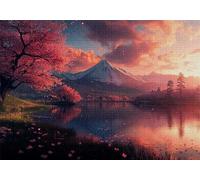 Puzzle 500 Piezas Japón Rompecabezas Adultos Monte Fuji Puzzles Desafío Imposible 52x38cm Rompecabezas DIY Pintura para Adultos y Chico Mayores 14 Años Regalos Mujeres para Decoración del Hogar C-986