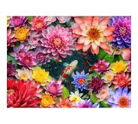 Puzzle 500 Piezas, Koi de Loto Colorido Puzzles para Adultos,Rompecabezas de Adultos, Juguetes de Regalo Entretenimento Puzzle, Juego de Rompecabezas