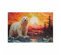 Puzzle 500 Piezas Oso Selva Puzzle, Desarrolla la Logica y la Observaciòn, Ejercita Paciencia Puzzles Adultos 500 Piezas 52 x 38 cm