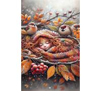 Puzzle 500 Piezas Pájaros Hoja Niña, Puzzles Imposible, Desafiante Acertijo, Juegos de Rompecabezas para Toda la Familia, Puzzle Adultos 500 Piezas 52 x 38 cm