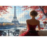Puzzle 500 Piezas ParíS, Puzzle 500 Piezas Adulto Mujer, Rompecabezas de Madera para Adultos 55x40cm, Puzzles para Toda la Familia Cuadros Decoracion Salon Modernos Regalo Mujer Hombre RXPT-1468