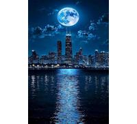Puzzle 500 Piezas Ríos Ciudad Luna, 52x38 cm, Rompecabezas Imposible, Ejercita Paciencia y Concentración, Puzzle de 500 Piezas para Adultos
