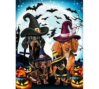 Puzzle 500 Piezas, Rompecabezas para Adultos, Puzzle 500 Piezas DIY, Juego de Habilidad para Toda la Familia, Puzzles para Decoración del Hogar (Perro de Halloween)