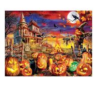 Puzzle 500 Piezas, Rompecabezas para Adultos, Puzzle 500 Piezas DIY, Juego de Habilidad para Toda la Familia, Puzzles para Decoración del Hogar (Castillo de Calabaza de Halloween)