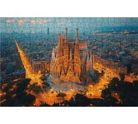 Puzzle 500 Piezas Sagrada Familia, Puzzle 500 Piezas Adulto Ciudad, Rompecabezas de Madera para Adultos 55x40 CM, Puzzles para Toda la Familia Cuadros Decoracion Salon Modernos Regalo Mujer RXPT-5258