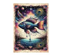 Puzzle 500 Piezas Sueños Peces, Juego Educativo, Desarrolla la Concentraciòn Mentàl y la Logica, 52x38 cm Puzzles 500 Piezas Adultos