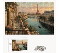 Puzzle 5000 Piezas Adultos Paisaje & París, Rompecabezas con Letras Traseras y Póster, Pasatiempo Antiestrés, Decoración de Pared, Regalo Decorar Mujer Hombre, 181x105cm (14 Años +) P3#307