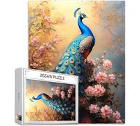 Puzzle 5000 Piezas Adultos, Pavo real Puzzle Flor Patrón Diseño, 156x105cm Gran Formato Color Jigsaw Adultos, DIY Artesanía con Embalaje de Caja de Regalo, Home Room Wall Decor, Regalo Mujer, Model597