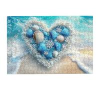 Puzzle 5000 Piezas Adultos Playa, Rompecabezas Adultos Corazón, Clásico Puzzles Adultos Desafiante para Toda la Familia, Juguetes Rompecabezas Letras en la Parte Posterior, Regalo Hombre Decor -2783