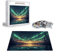 Puzzle 5000 Piezas Adultos, Puzzle Aurora con Exquisita Caja de Embalaje, Medidas: 156 x 105 cm, Rompecabezas Lago para Toda la Familia, Rompecabezas Desafiante para Decoracion Hogar y Pared B-2348