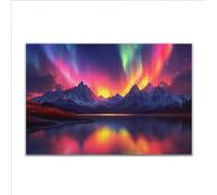 Puzzle 5000 Piezas Adultos Puzzle Auroras boreales Paisaje Rompecabezas Adultos XXL 156 x 105cm, Impossible Rompecabezas, Jigsaw Arte Juego Educa Familiar Aliviar El Estrés, Regalos de Pascua J-6